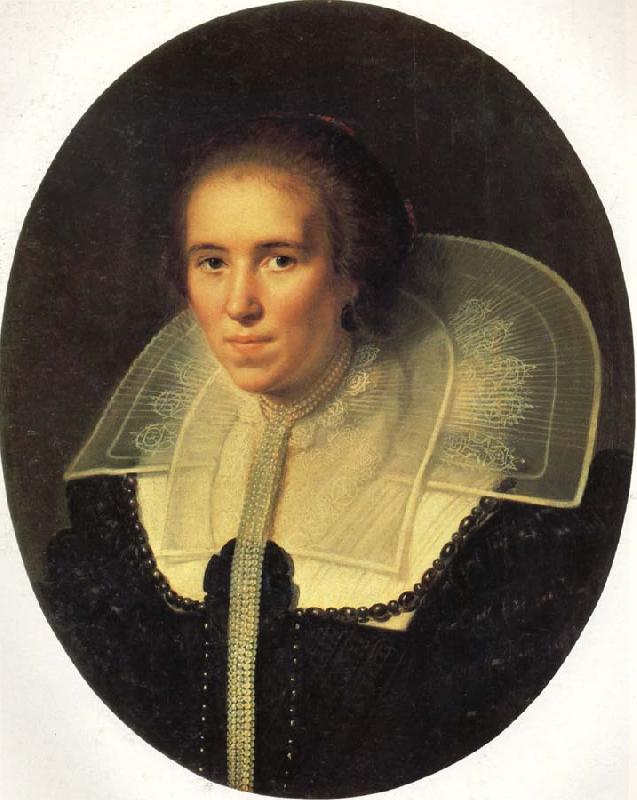 MOREELSE, Paulus Portrait of a Young Woman with a String of Pearls oil painting image